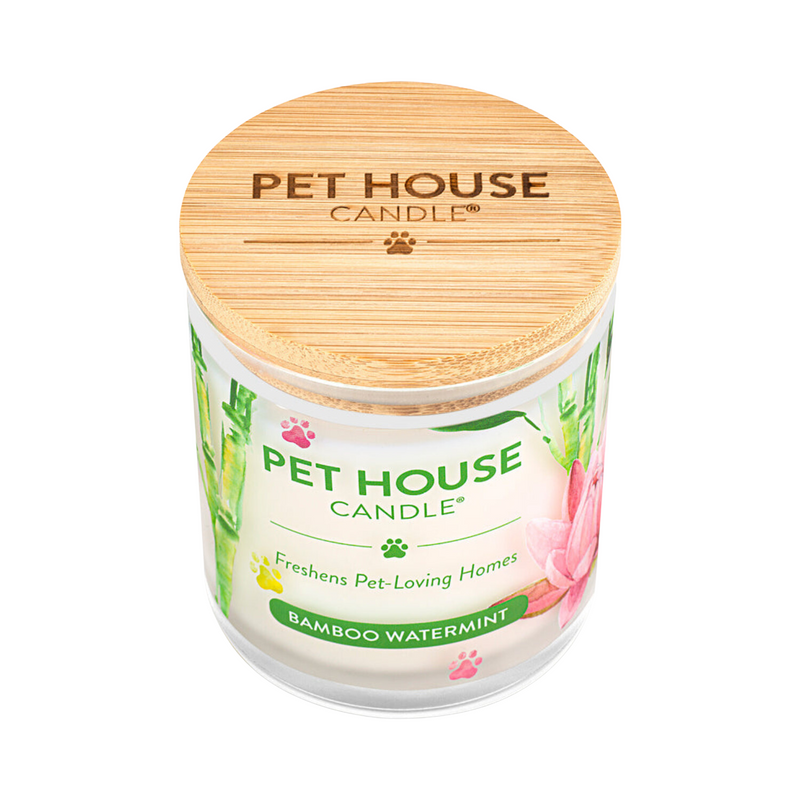 Pet House - Bougie de cire de soja 100% naturelle - Bamboo Mothermint - Large 8,5 oz