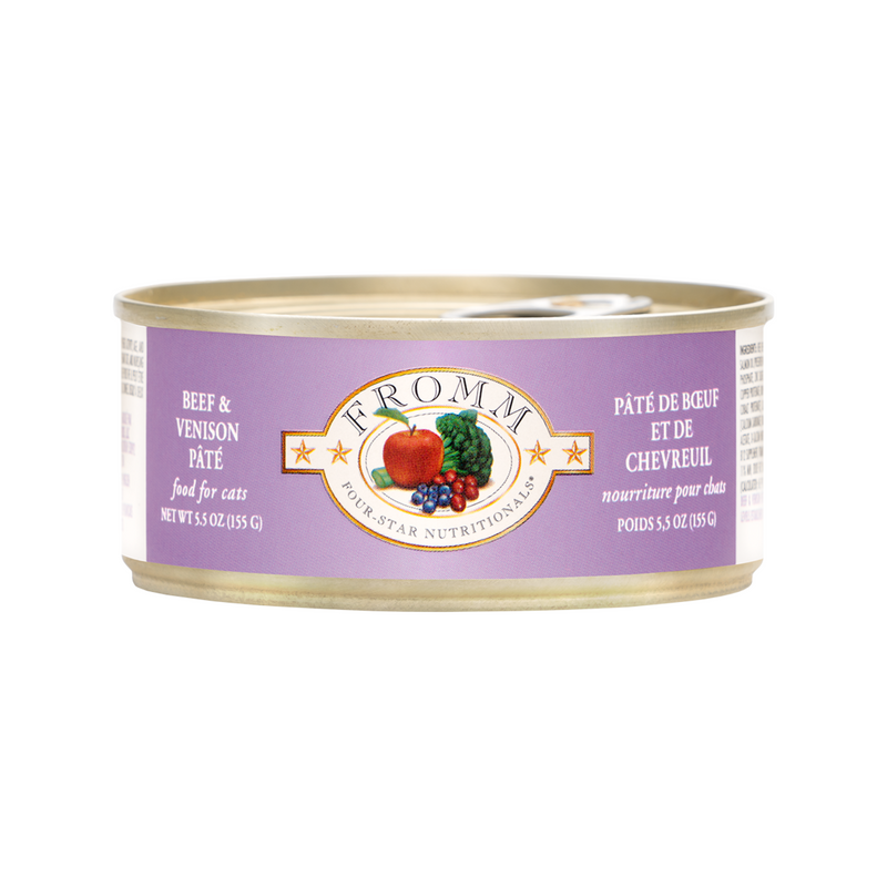 Canned Cat Food - FOUR STAR - Beef & Venison Pâté - 5.5 oz