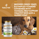 Dog & Cat Supplement - Brewers Dried Yeast Formula with Garlic Flavoring Chewable Tablets (+Omegas)