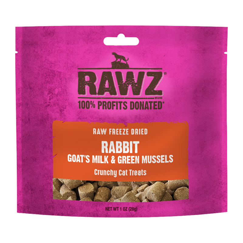 Crunchy Cat Treat - Freeze Dried Rabbit, Goat's Milk & Green Mussels