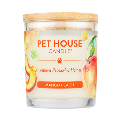 House Pet - Bougie de cire de soja 100% naturelle - Mangue Peach - Grand 8,5 oz