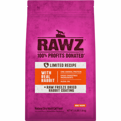 *Little Damaged* Dry Cat Food - LIMITED RECIPE - Real Rabbit + Freeze Dried Rabbit Coating - Adult - 3.5 Lb (Please Use By 2027-11-12) *Pickup Only*
