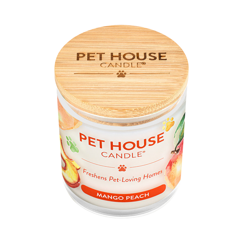 House Pet - Bougie de cire de soja 100% naturelle - Mangue Peach - Grand 8,5 oz