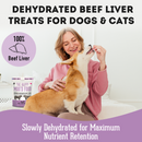 Dog & Cat Treat - The Happy Moo'D Food - Premium Dehydrated Protein Beef Liver
