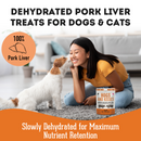 Dog & Cat Treat - Hogs & Kisses - Premium Dehydrated Protein Pork Liver