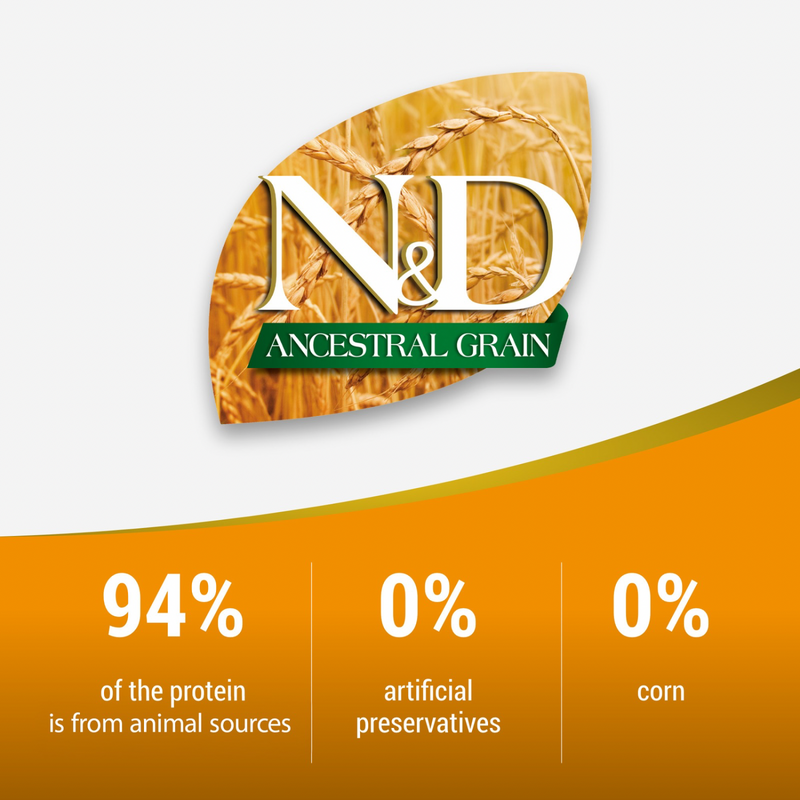Dry Cat Food - N & D - ANCESTRAL GRAIN - Chicken & Pomegranate - Adult