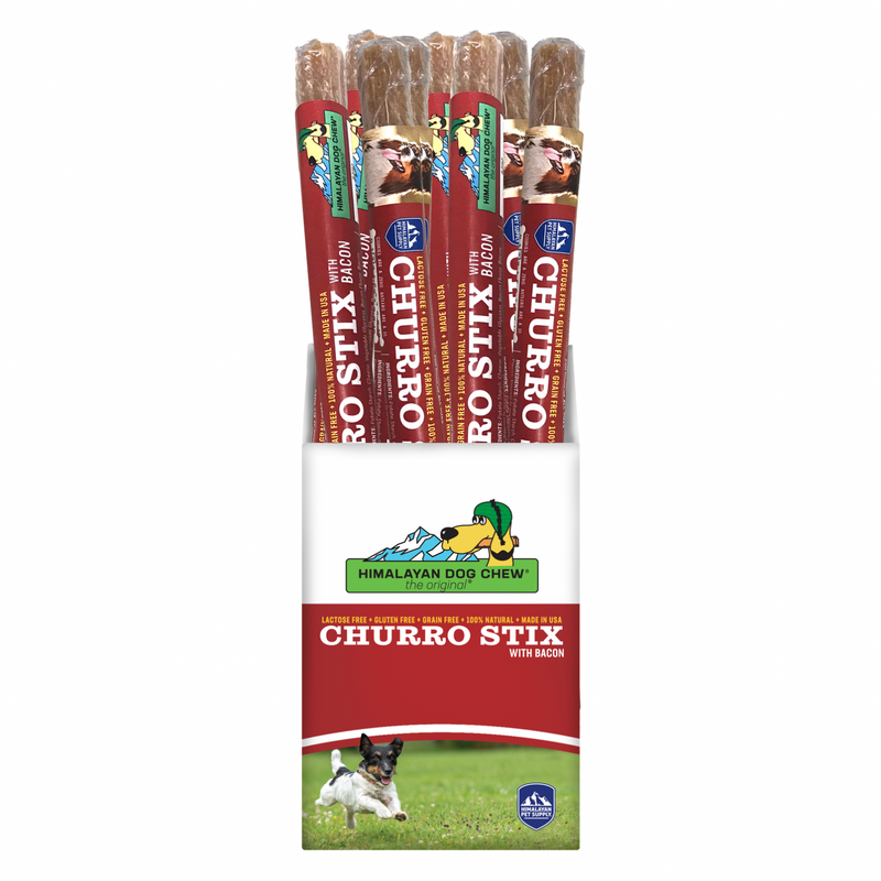 Himalayan Dog Chew - 10" Churro Stix with Bacon
