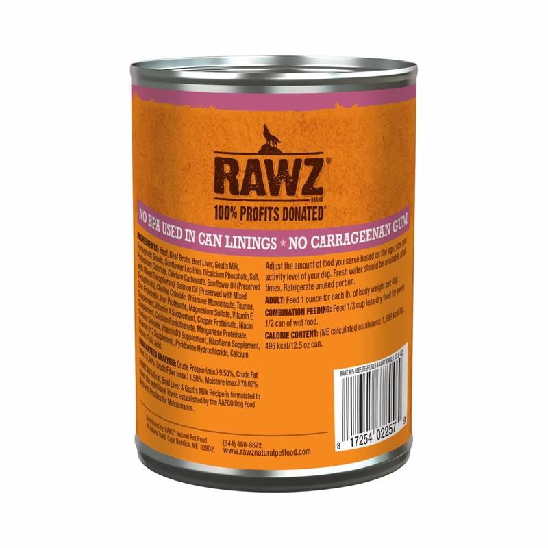 狗罐头 - 96%牛肉牛肝山羊奶配方