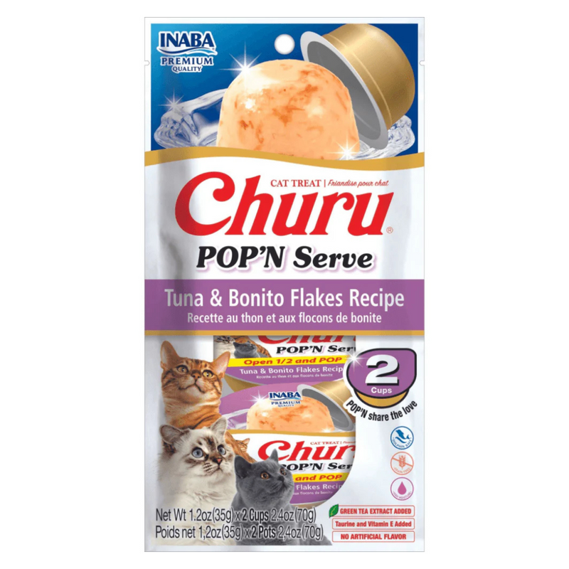 Lickable Cat Treat CHURU POP'N SERVE Tuna Bonito Flakes