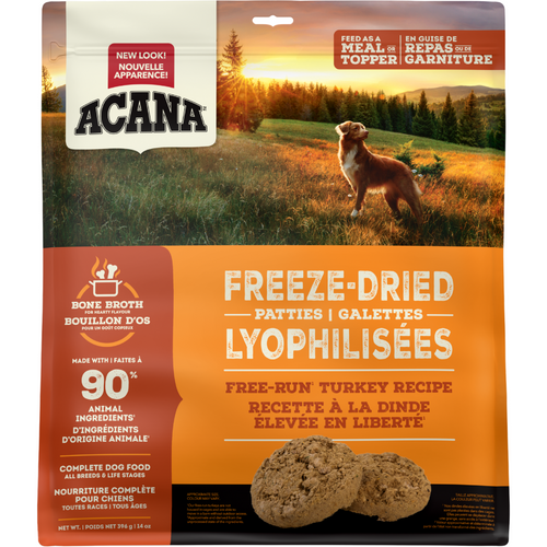 Freeze Dried Raw Dog Food - Free Run Turkey Recipe - Patties