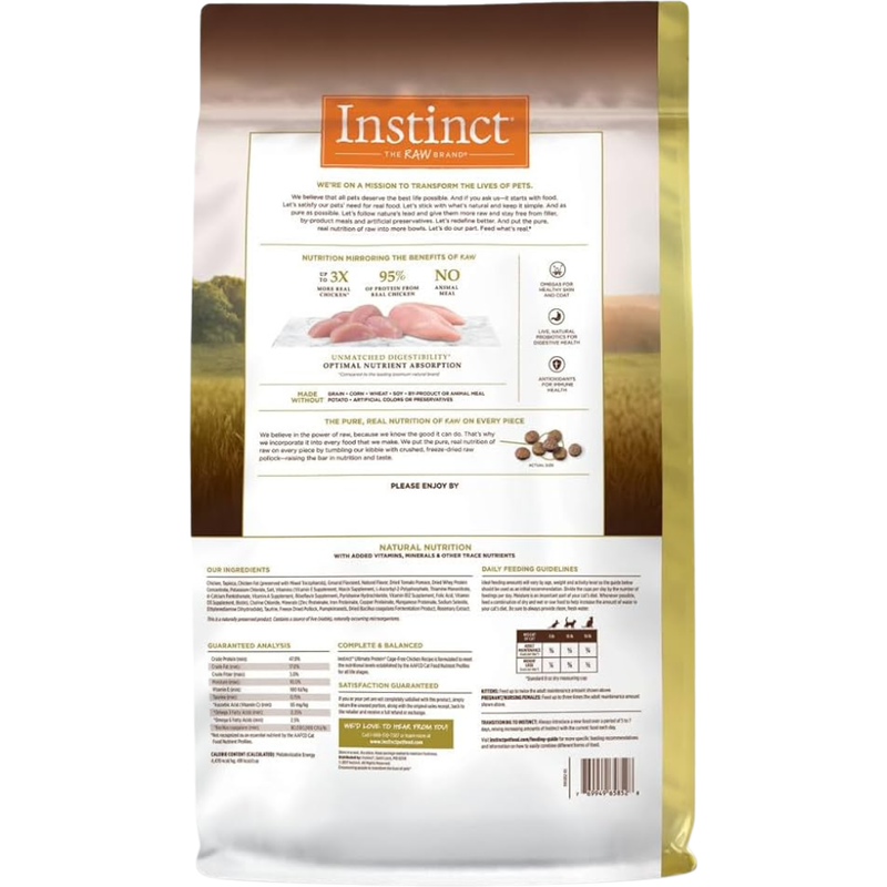 Dry Cat Food - ULTIMATE PROTEIN - Raw Coated - Cage Free Chicken Recipe