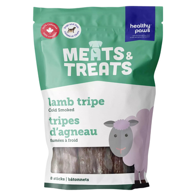 Soft & Chewy Dog & Cat Treat - Meats & Treats - Cold Smoked Sticks - Lamb Tripe