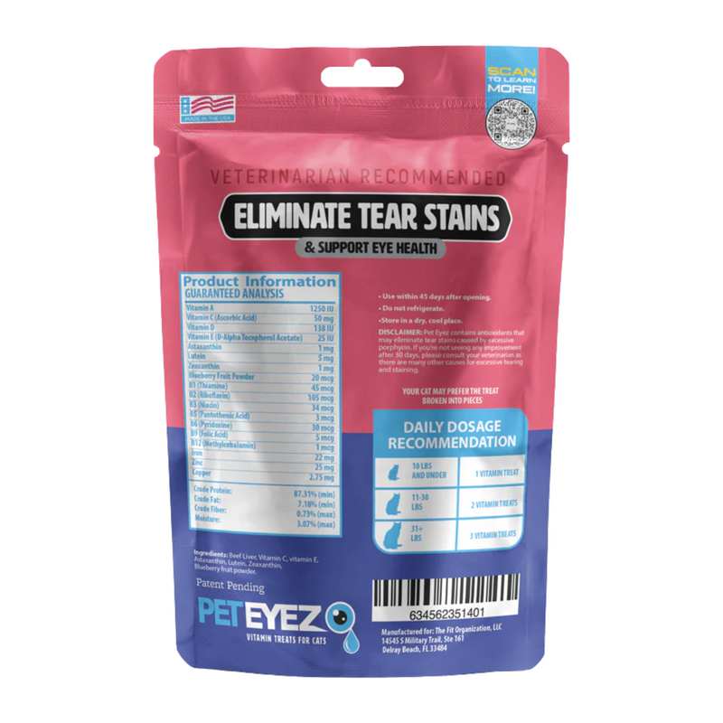Vitamin Cat Treat - Eliminate Tear Stains - Beef Liver