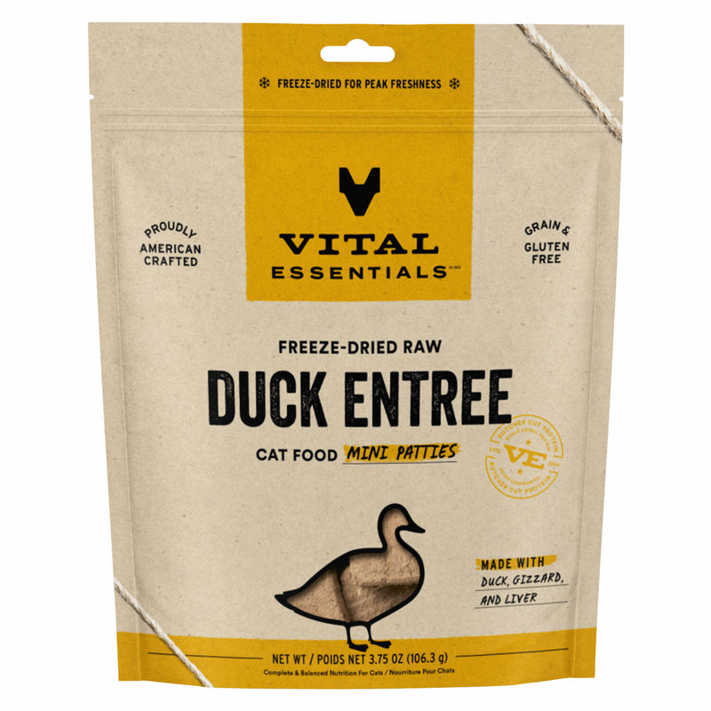 Freeze Dried Cat Food - Duck Entree - Mini Patties