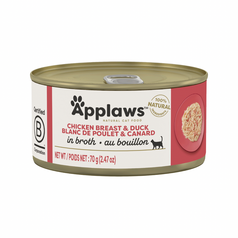 Canned Cat Treat - Chicken Breast & Duck in Broth