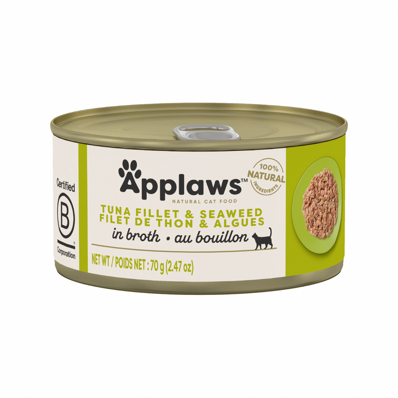 Canned Cat Treat - Tuna Fillet & Seaweed in Broth
