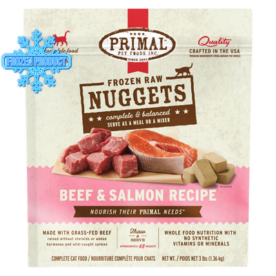 Cat Frozen Raw - Beef & Salmon Nuggets - 3 lb