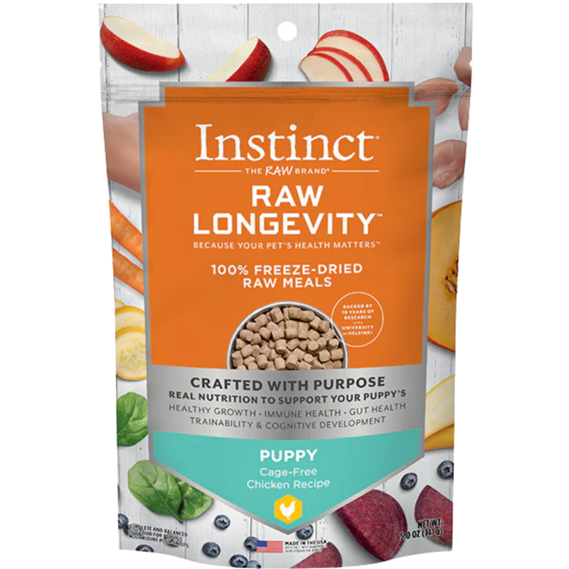 *(Please Use By 2026-01-12)* Freeze Dried Dog Food - LONGEVITY - Chicken - Puppy - 5 oz