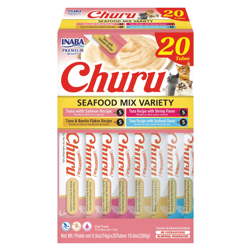 猫零食 - Churu Purée猫条 - 海鲜缤纷包