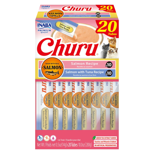 Creamy Cat Treat - CHURU - 20 ct Salmon & Tuna Variety Box