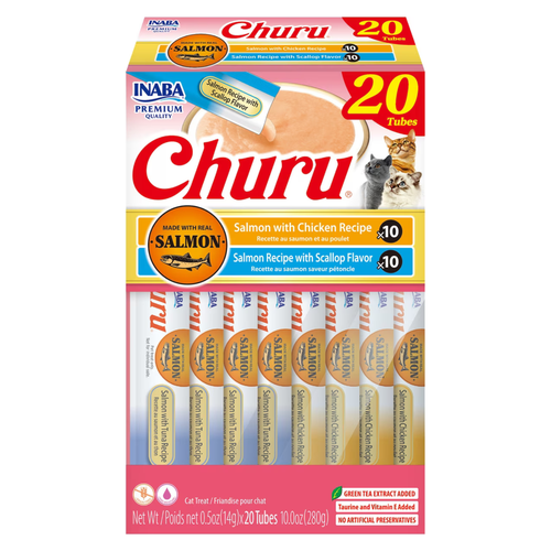 Creamy Cat Treat - CHURU - 20 ct Scallop & Chicken Variety Box