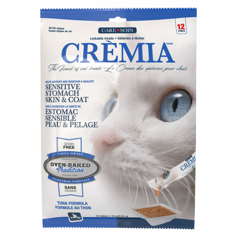 Lickable Cat Treat - Crèmia - Sensitive Stomach, Skin & Coat - Tuna Puree