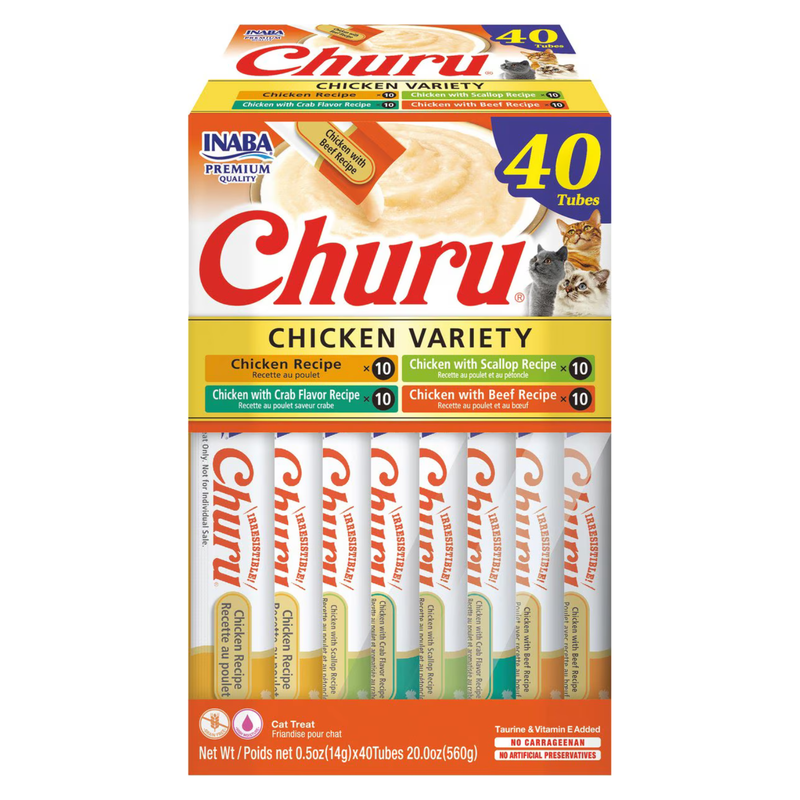 Creamy Cat Treat - CHURU - 40 ct Chicken Variety Box