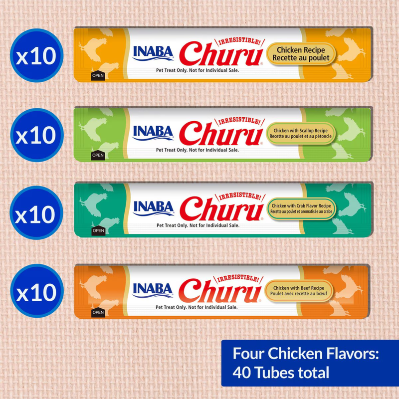 Creamy Cat Treat - CHURU - 40 ct Chicken Variety Box