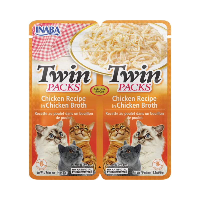 Side Dish Cat Treat - Twin Packs - Chicken Recipe in Chicken Broth