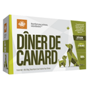 Chien Frozen Raw - Dinners - Carton de dîner de canard - 4 x 1 lb