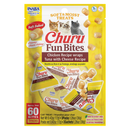 *(Please Use By 2026-11-26)* Soft & Moist Cat Treat - CHURU FUN BITES - Chicken Recipe wraps Tuna with Cheese Recipe - 0.42 oz sachet, 3 ct