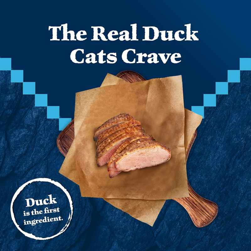Alimentation sèche pour chats pour adultes - Blue Wilderness - Recette de canard sans céréales