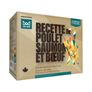 Cat Frozen Raw - Game à plats - poulet et saumon avec bœuf - 2 lb