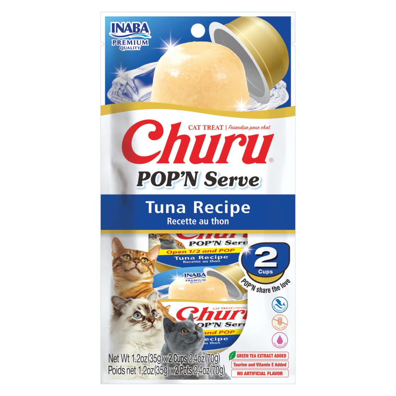 Lickable Cat Treat - CHURU POP'N Serve - Tuna Recipe