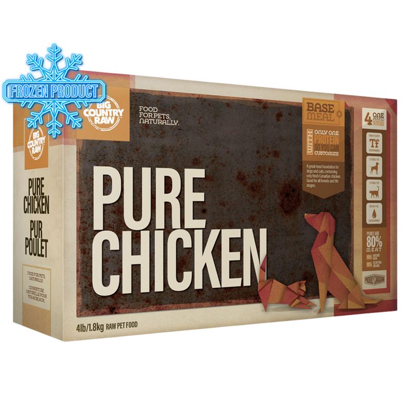 Dîner gelé - Formules pures - Carton de poulet pur - 4 x 1 lb