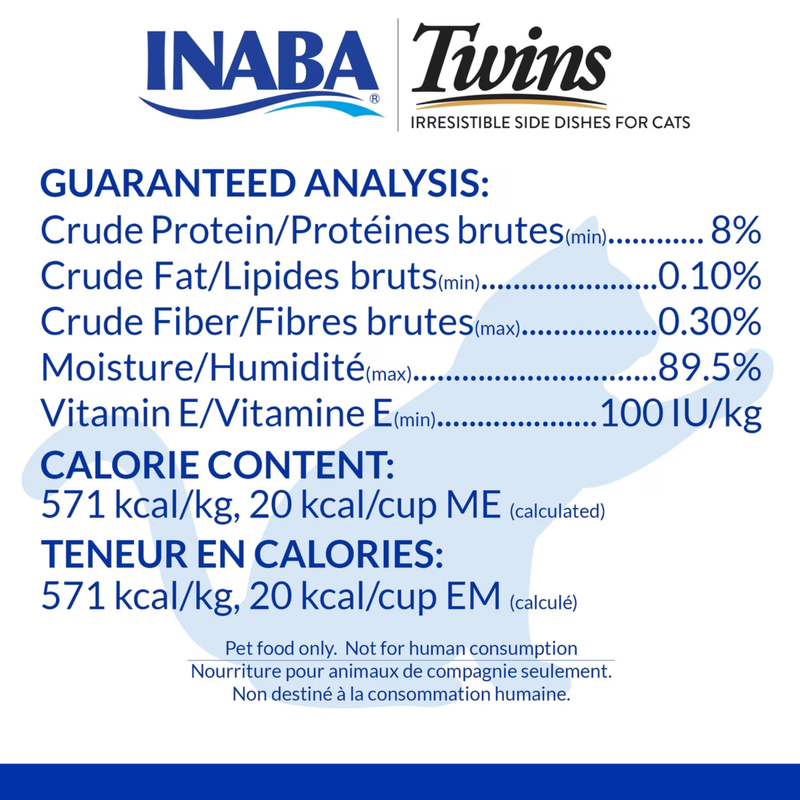 Contrôle de chat à plat - Twins - poulet avec recette de fromage - 1,23 oz tasse, paquet de 2