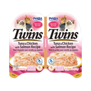 Contrôle de chat à plat - Twins - Thon et poulet avec recette de saumon - 1,23 oz tasse, paquet de 2
