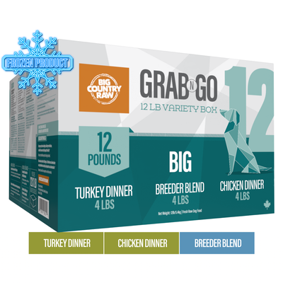 Chien Frozen Raw - Grab n Go - Big Deal 12 - 3 x 4 lb