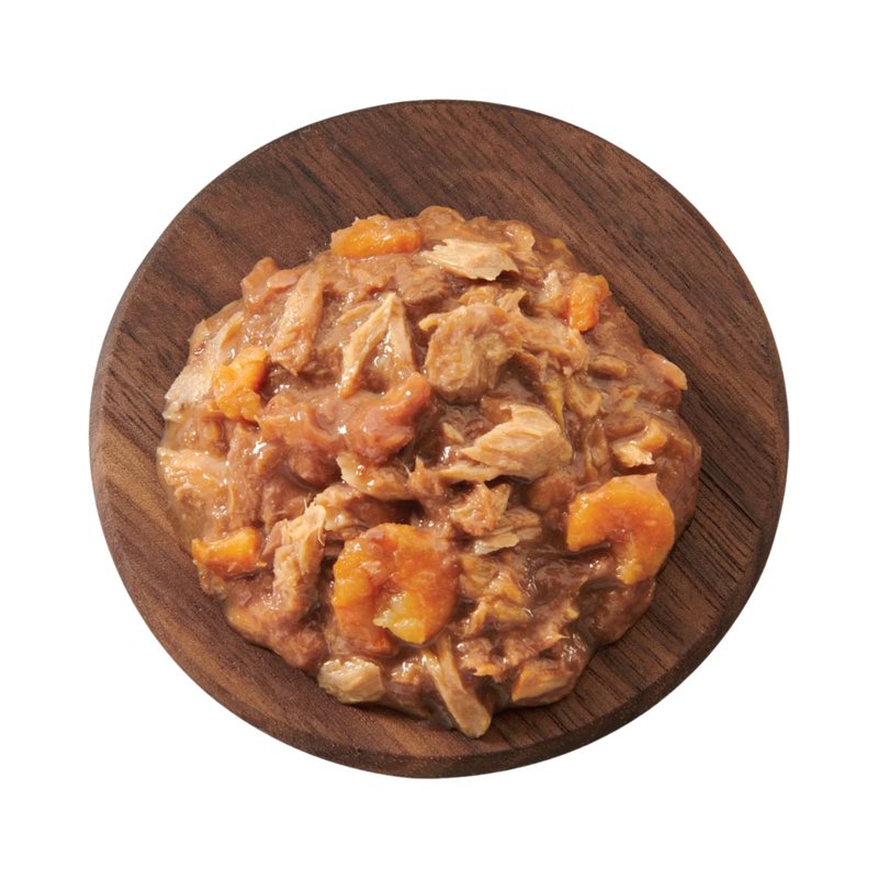 Nourriture pour chats humides - Core Tiny Tâtres - Flaked - Thon & Shrimp Recette in Broth - 1,75 oz Socle