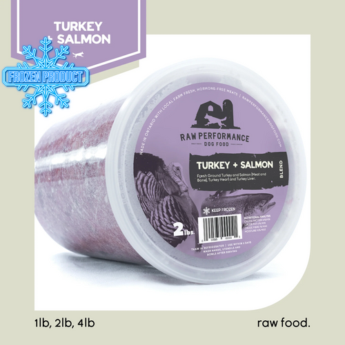 Frozen Raw Food - Turkey + Salmon Blend