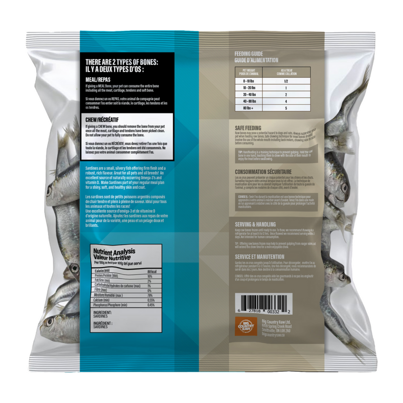 Frozen Raw Bones - Sardines