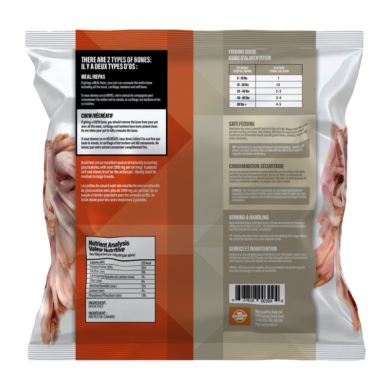 Frozen Raw Bones - Duck Feet