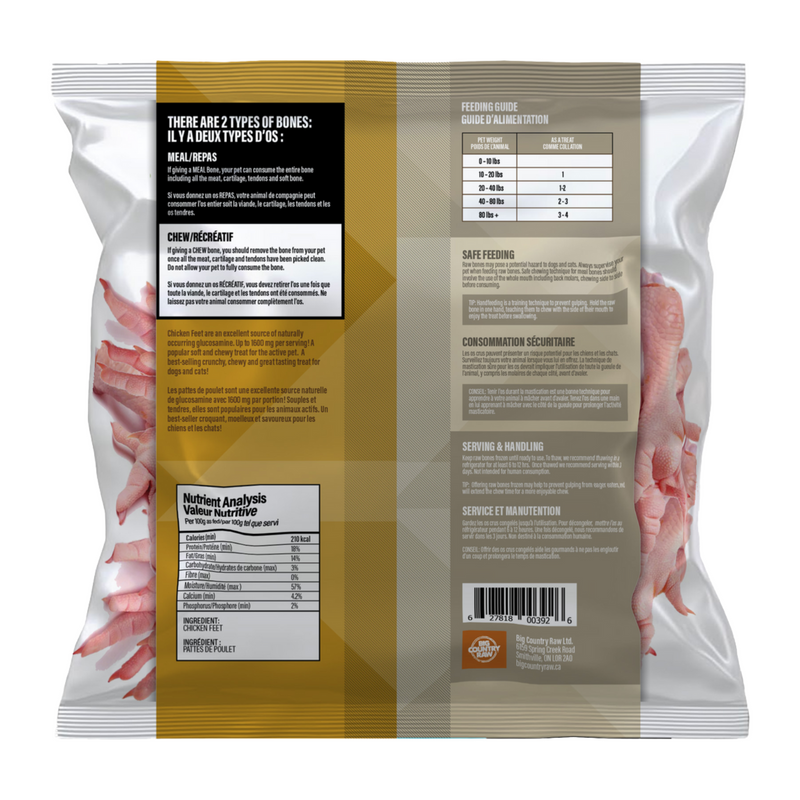 Frozen Raw Bones - Chicken Feet