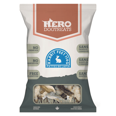 Dehydrated Dog Treat - Rabbit Feet - 114 g - J & J Pet Club - Hero Dog Treats