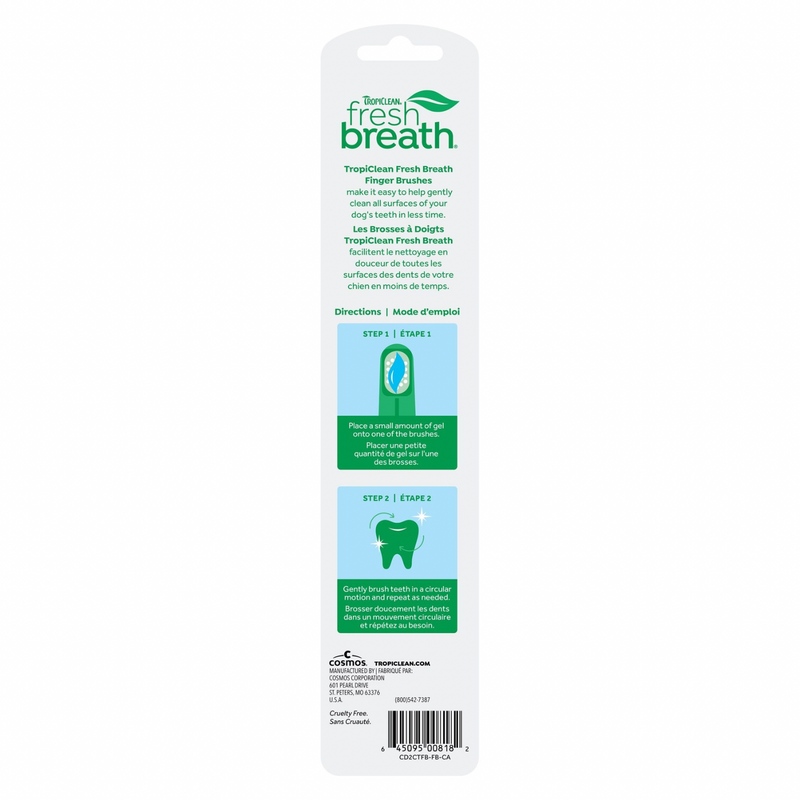 Dog Dental Health - FRESH BREATH - Finger Brushes