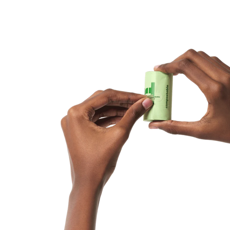 120 Certified Compostable Bags on 8 Refill Rolls