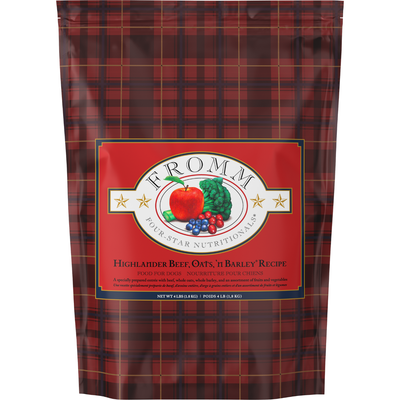 *(Please Use By 2026-08-29)* Dry Dog Food - FOUR STAR - Highlander Beef, Oats, 'n Barley Recipe - 4 Lb