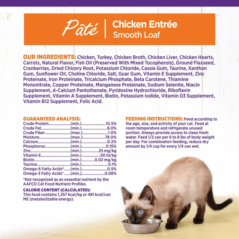 Nourriture pour chats en conserve - Santé complète - Pâté - Entrée de poulet