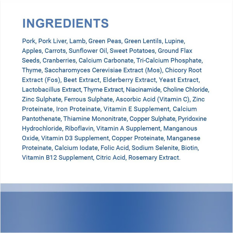 Dehydrated Raw Dog Food - GRAND CRU - Grain Free Pork & Lamb Formula