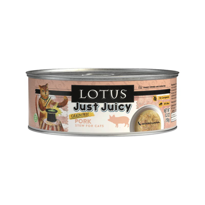 Canned Cat Food - JUST JUICY - Grain Free Pork Stew